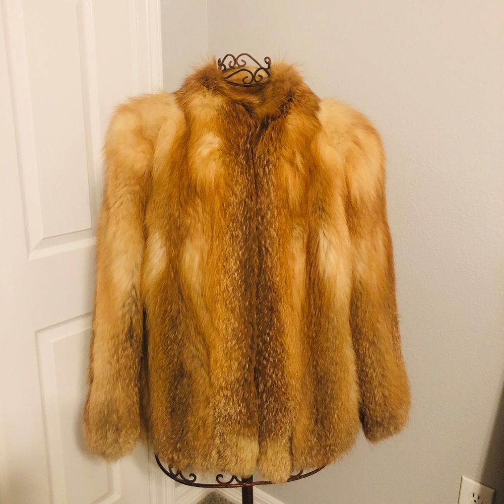 Golden Fox Fur Coat